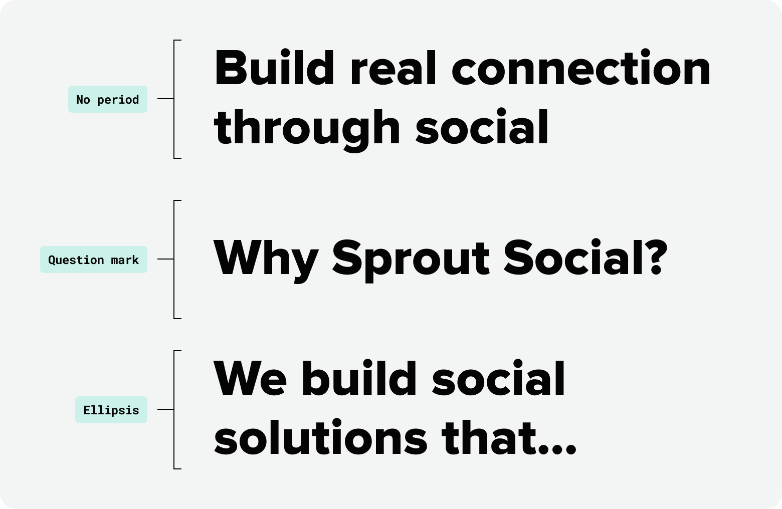 Sentence case for headline text